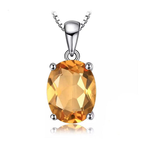 S925 sterling silver topaz zircon necklace